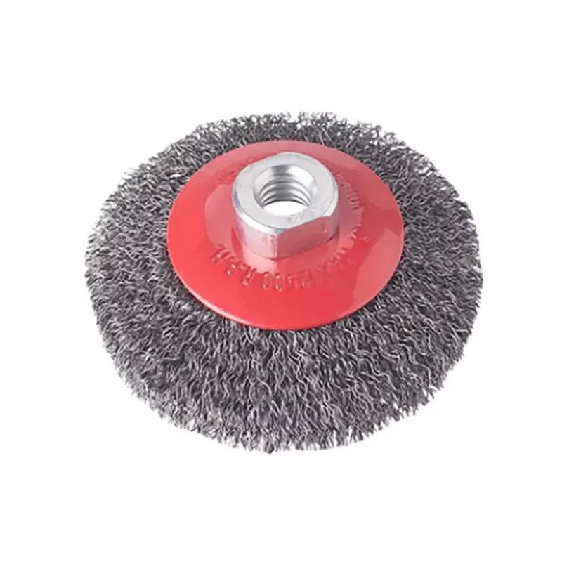 Szczotka stożkowa z nakrętką M14, drut falowany 120mm Verkatto