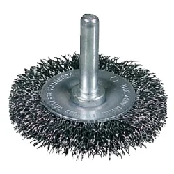 Szczotka tarczowa 63mm z trzpieniem 6mm drut stalo
