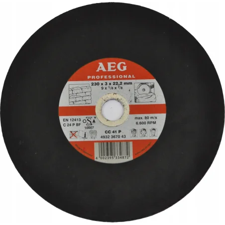 TARCZA DO KAMIENIA 230x22.2x3 (1szt.) AEG/367043/