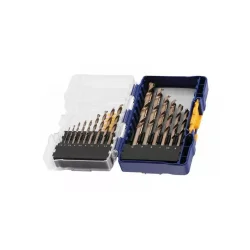 Zestaw 15 wierteł do metalu HSS Cobalt w kasecie modułowej Small Tough Case:1,5-10,0mm IRWIN