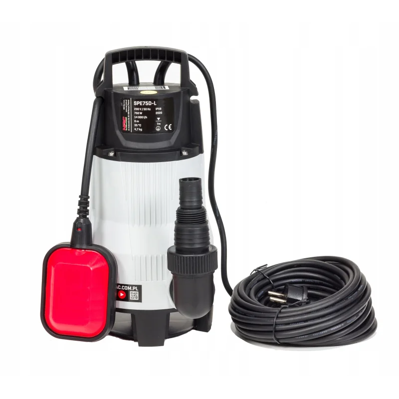 POMPA DO BRUDNEJ WODY 750W, 14000l/h SPE75D-L NAC (op.4szt)