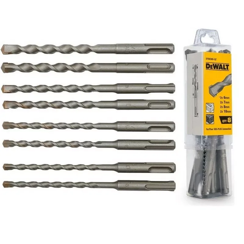 Zestaw 8-el 2 x 6,7,8,10 x 160mm sds+ DEWALT