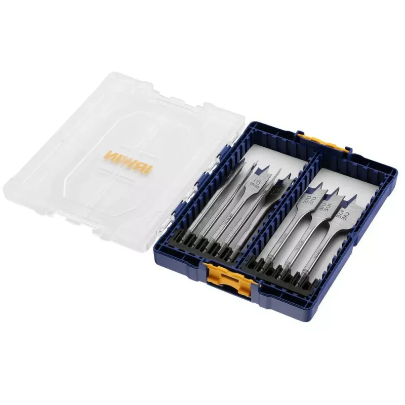 Zestaw 8 wierteł do drewna Blue Groove 4X w kasecie modułowej Medium Tough Case:12,14,16,18,20,22,25,32mm IRWIN