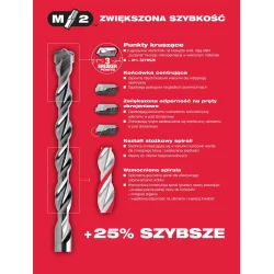 WIERTŁO UDAROWE SDS-PLUS 6,5x150/210 M2 MILWAUKEE