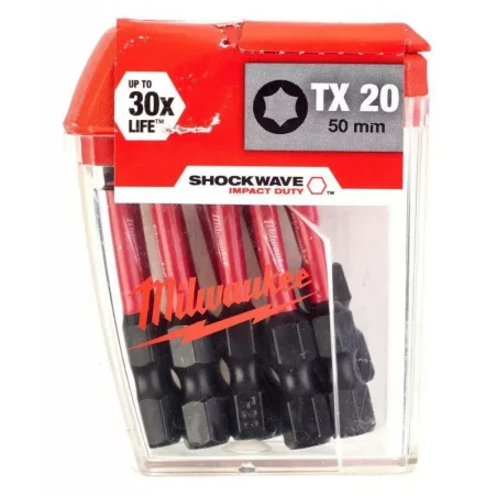 Bity udarowe ShockwaveCD TX20 50mm-10szt. Milwaukee
