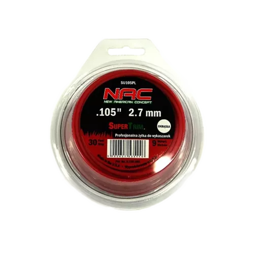 Żyłka tnaca okrągła 2,7mm/9mb SU105PL NAC