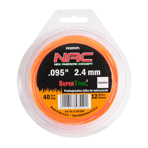 Żyłka tnąca kwadratowa 2,4mm/12m SSQ095PL NAC