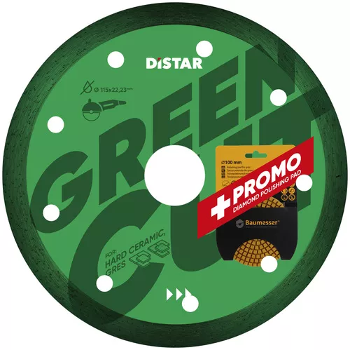 Tarcza diamentowa DECOR SLIM 115x1,2x8x22,23mm seria Green Cut DISTAR
