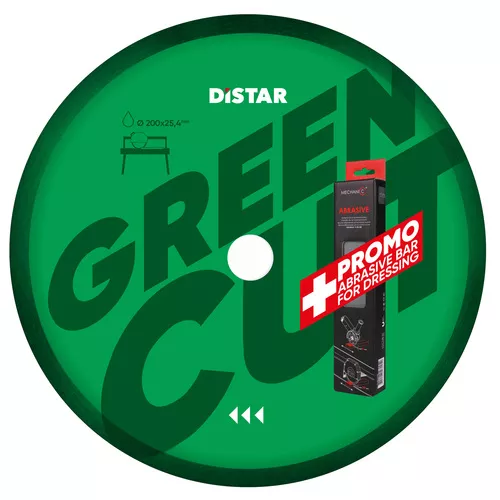 Tarcza diamentowa HARD CERAMICS 200x1,6x10x25,4mm seria Green Cut DISTAR