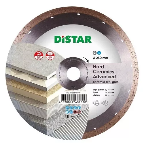 Tarcza diamentowa 250x1,5x10x25,4 Hard Ceramics Advansed DISTAR