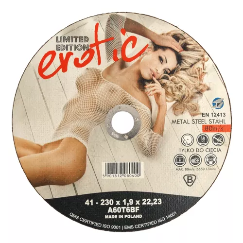 Tarcza do metalu 41 95A 230x1,9x22 Gepard Erotic Edition