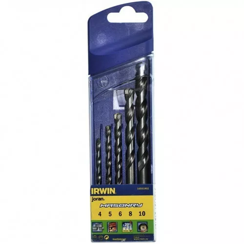 Zestaw 5 wierteł do betonu MASONRY: 4, 5, 6, 8, 10 mm IRWIN