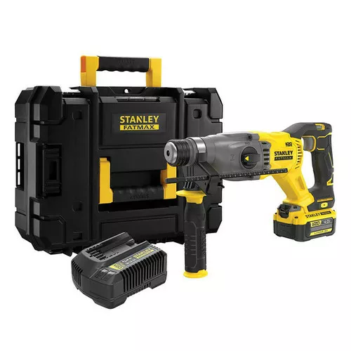 Młotowiertarka udarowa bezszczotkowa SDS Plus linia V20 napięcie 18V, 1 aku. 4,0Ah, kufer STANLEY® FATMAX®