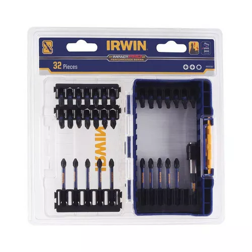 Zestaw 32 bitów i bitów-końcówek udarowych w kasecie modułowej Small Tough Case IRWIN