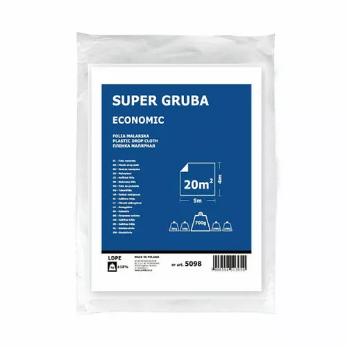 Folia malarska Super Gruba Economy 4x5m